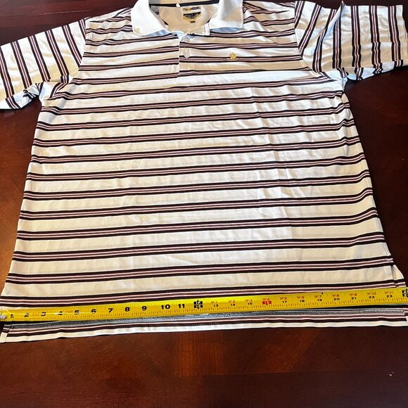 Adidas Climalite Mens White & Red Striped Polo Shirt Size L - Picture 8 of 9